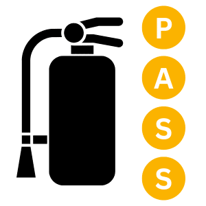 Screenshot of Fire Door Installation mock test with multiple-choice health and safety questions