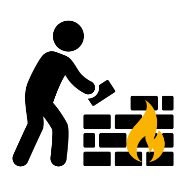 Screenshot of Fire Stopping Installation mock test with multiple-choice health and safety questions