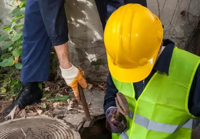 Two Workers Operating In A Confined Space