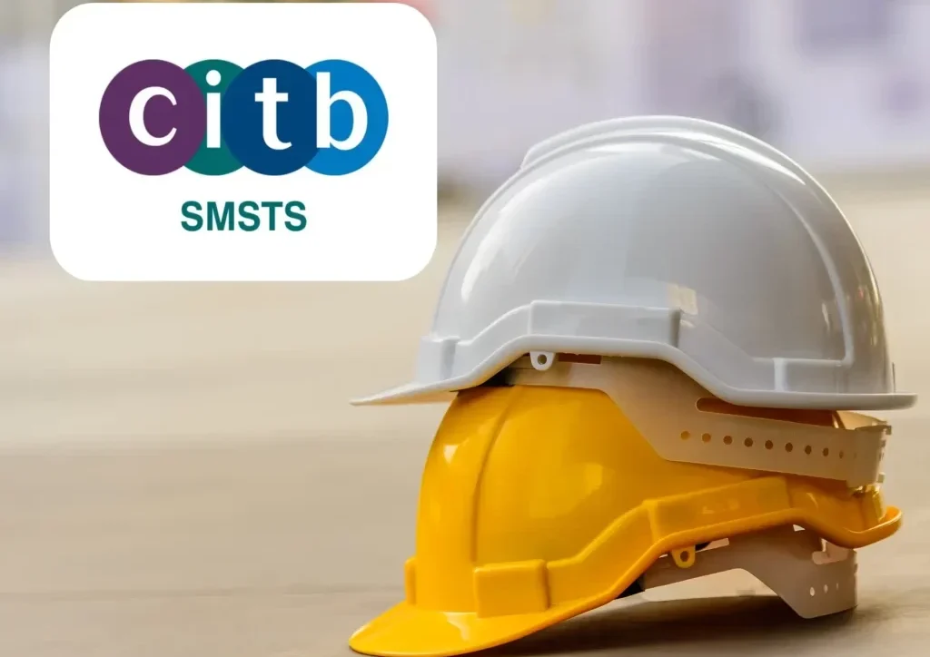 CITB SMSTS Course showing managers hard hats onsite