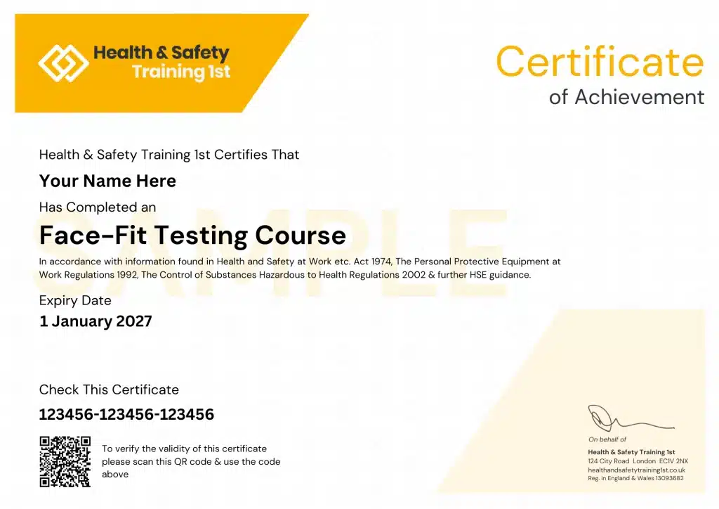 Sample Emergency Lighting  Certificate