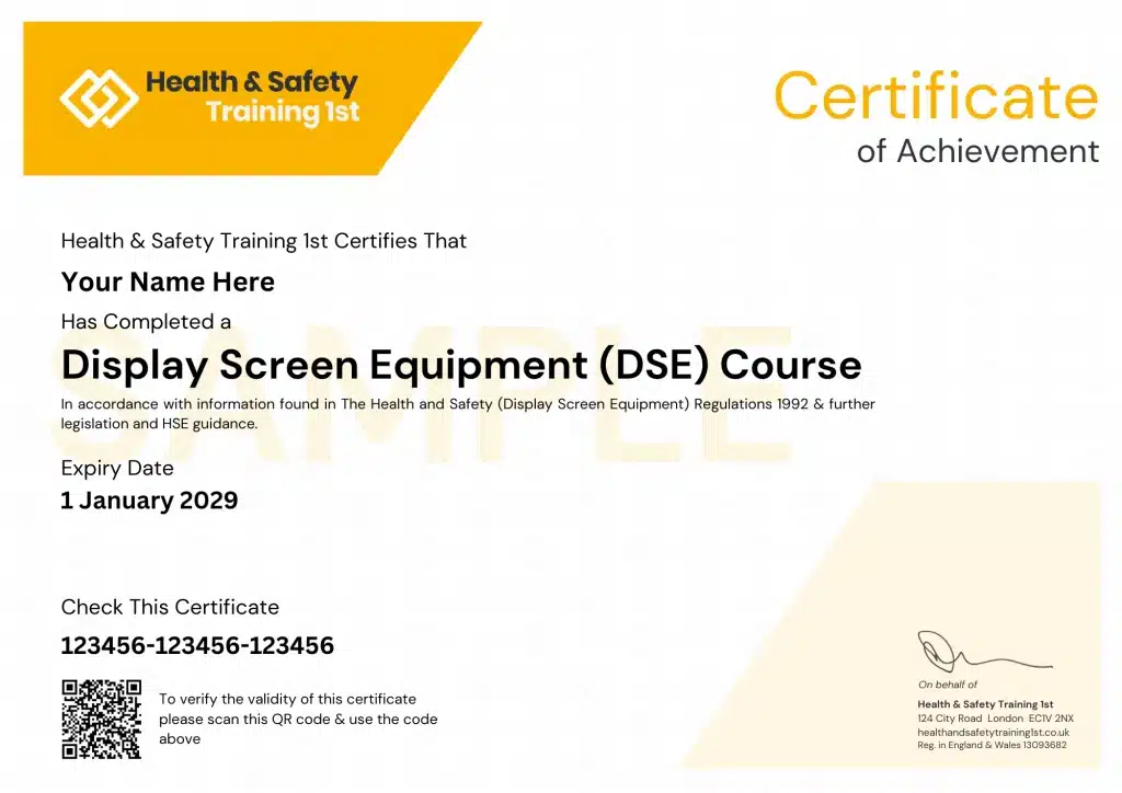 Sample Harness & Lanyard Inspection Certificate
