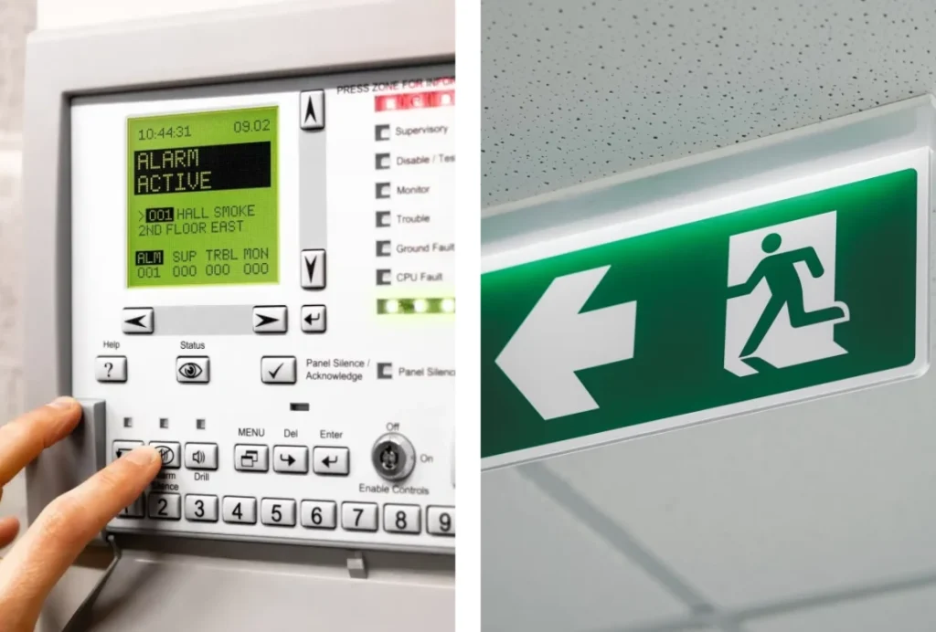 Emergency Lighting Sign As Part Of An Emergency Lighting System