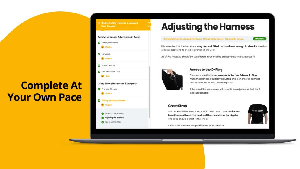Sample Harness Inspection Course Pages