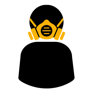 Abrasive wheels mock test icon showing a hand grinder