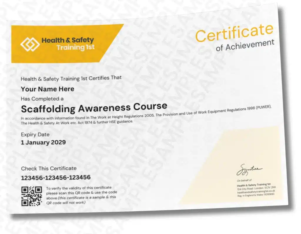 Sample Harness & Lanyard Inspection Certificate