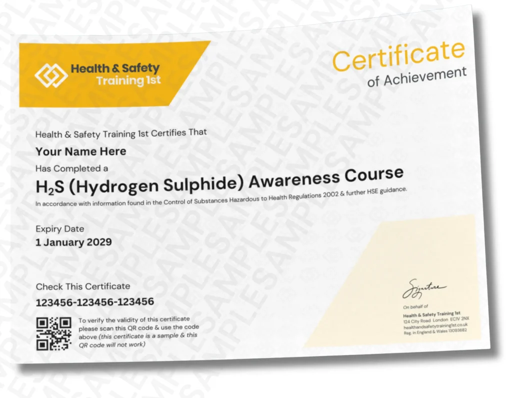Sample fire door inspection certificate