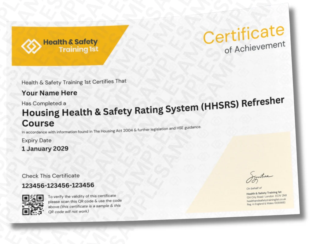 Sample fire door inspection certificate