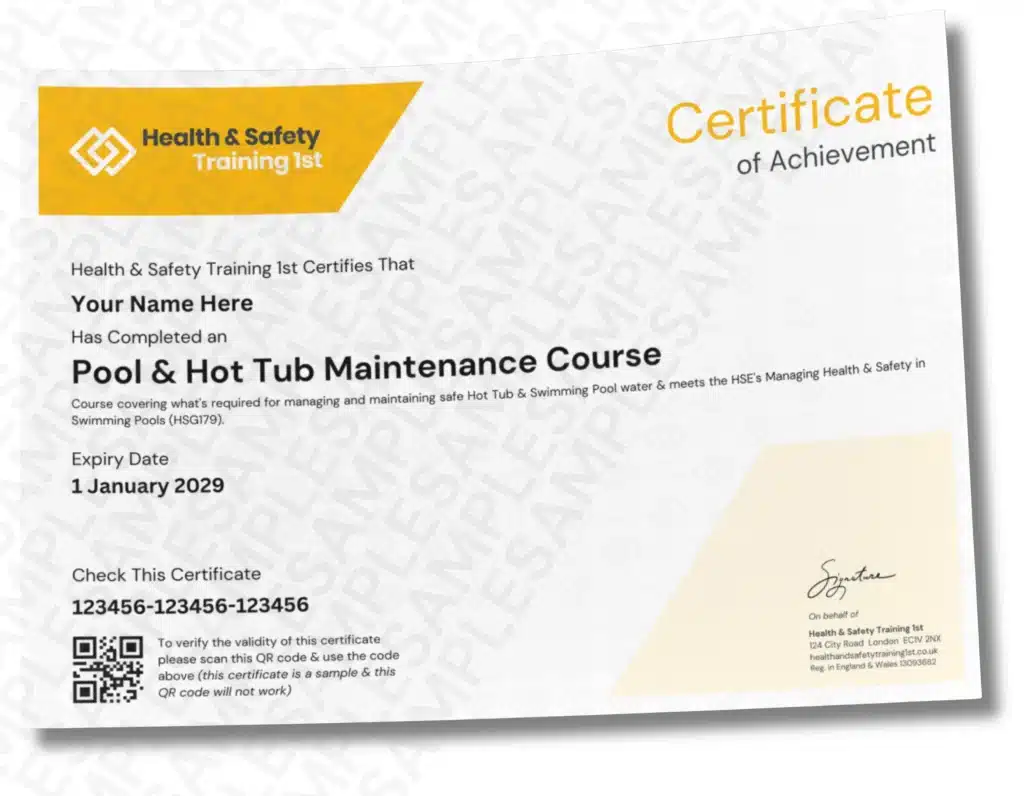 Sample fire door inspection certificate