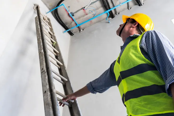 Ladder inspection being carried out